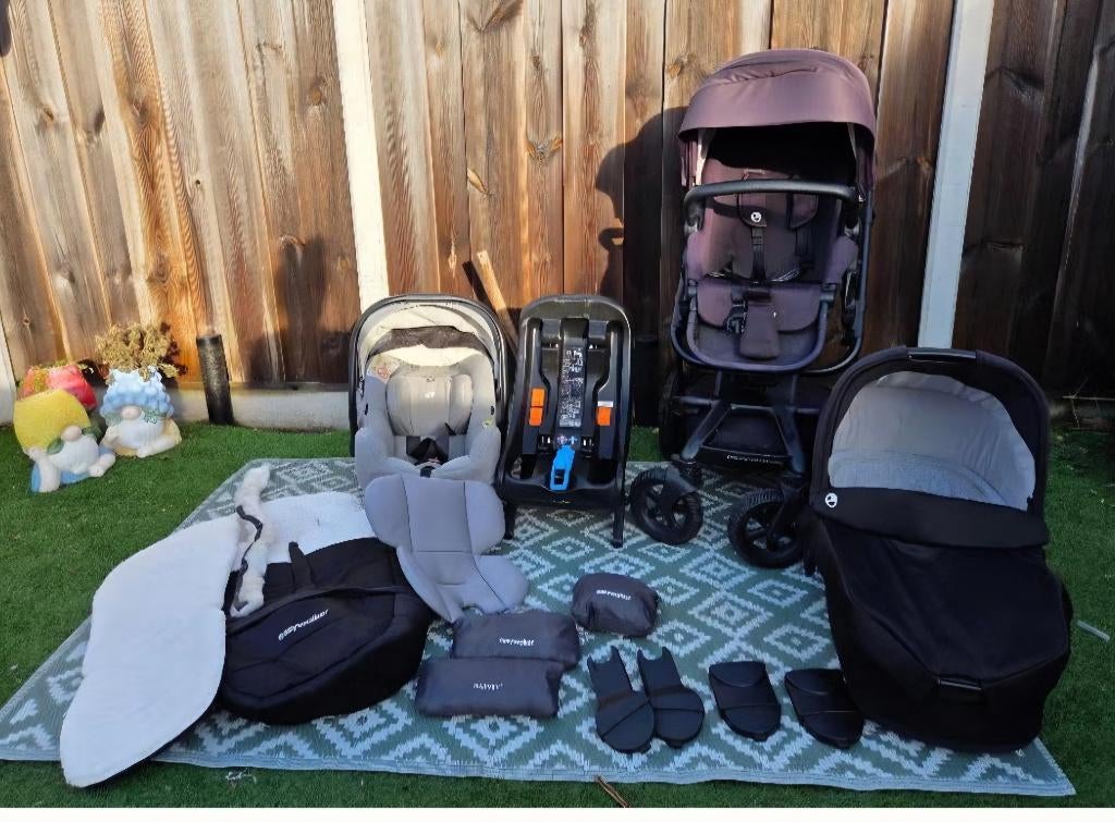 Easywalker Harvey² kinderwagen + Joie i-Gemm, Gebruikt, Verstelbare duwstang, Ophalen, Kinderwagen