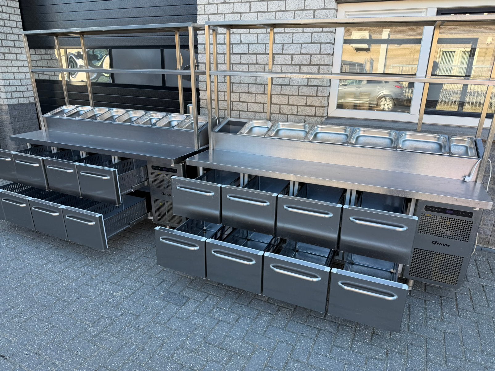 Koelwerkbank groot en klein koelkaste vrieskasten