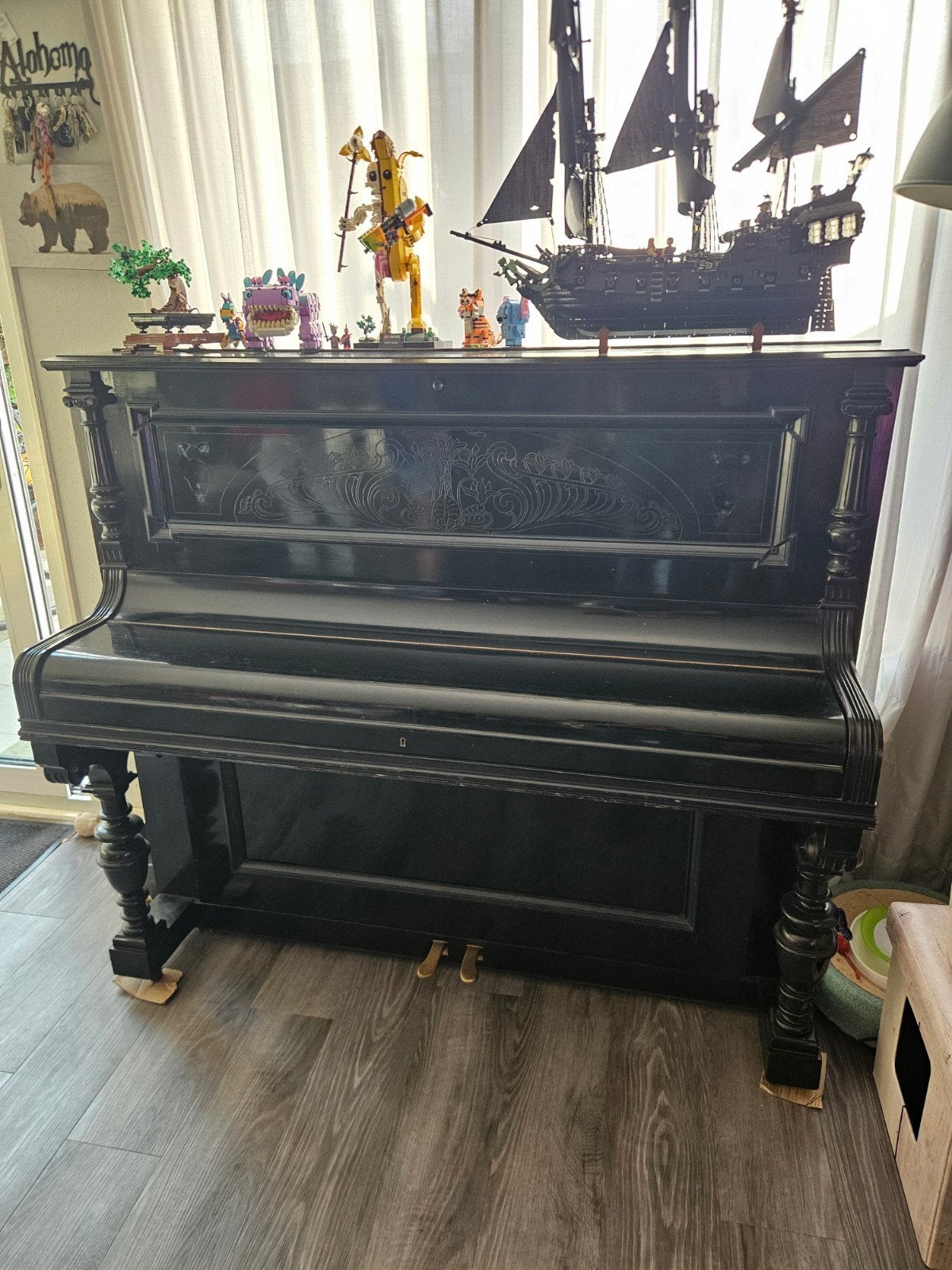 Prachtige zwarte piano - C. Hammerstein, Ophalen, Gebruikt, Zwart, Piano