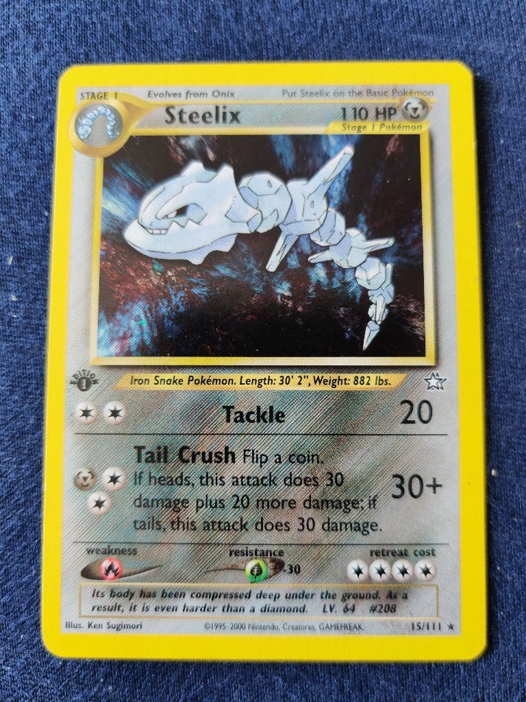 Steelix 1st Edition Holo - Neo Genesis 15/111 - Min, Ophalen of Verzenden, Nieuw