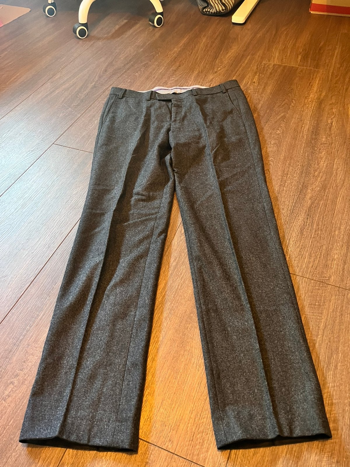 Hiltl grijze wollen pantalon Vitale Barberis Canonico maat L, Ophalen of Verzenden, Zo goed als nieuw, Maat 52/54 (L), Grijs