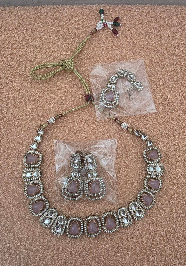 Ketting setje baby pink., Ophalen of Verzenden