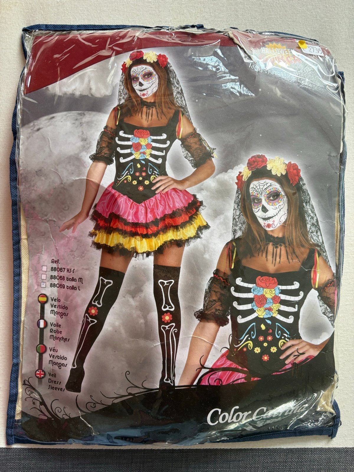 Dia de los Muertos outfit - Maat M, Maat 38/40 (M), Ophalen of Verzenden, Zo goed als nieuw, Halloween