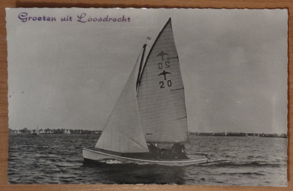Groeten uit Loosdrecht - Zeilboot, Ophalen of Verzenden, 1960 tot 1980, Gelopen, Noord-Holland