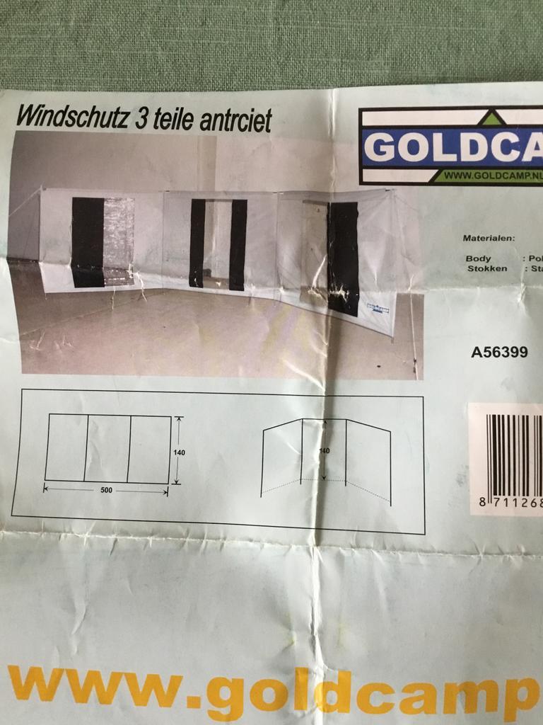 Te Koop z.g.a.n. Windscherm, Ophalen of Verzenden, Zo goed als nieuw