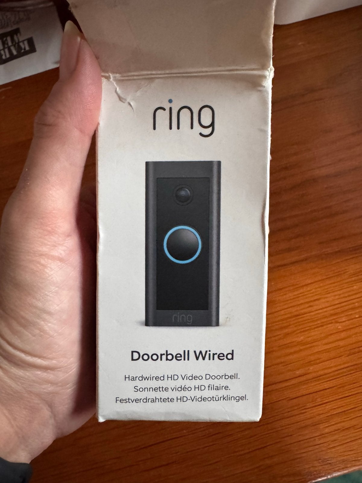 Ring deurbel bedraad - slimme deurbel, Ophalen of Verzenden, Bewegingsdetectiesensor, Zo goed als nieuw, Bedraad