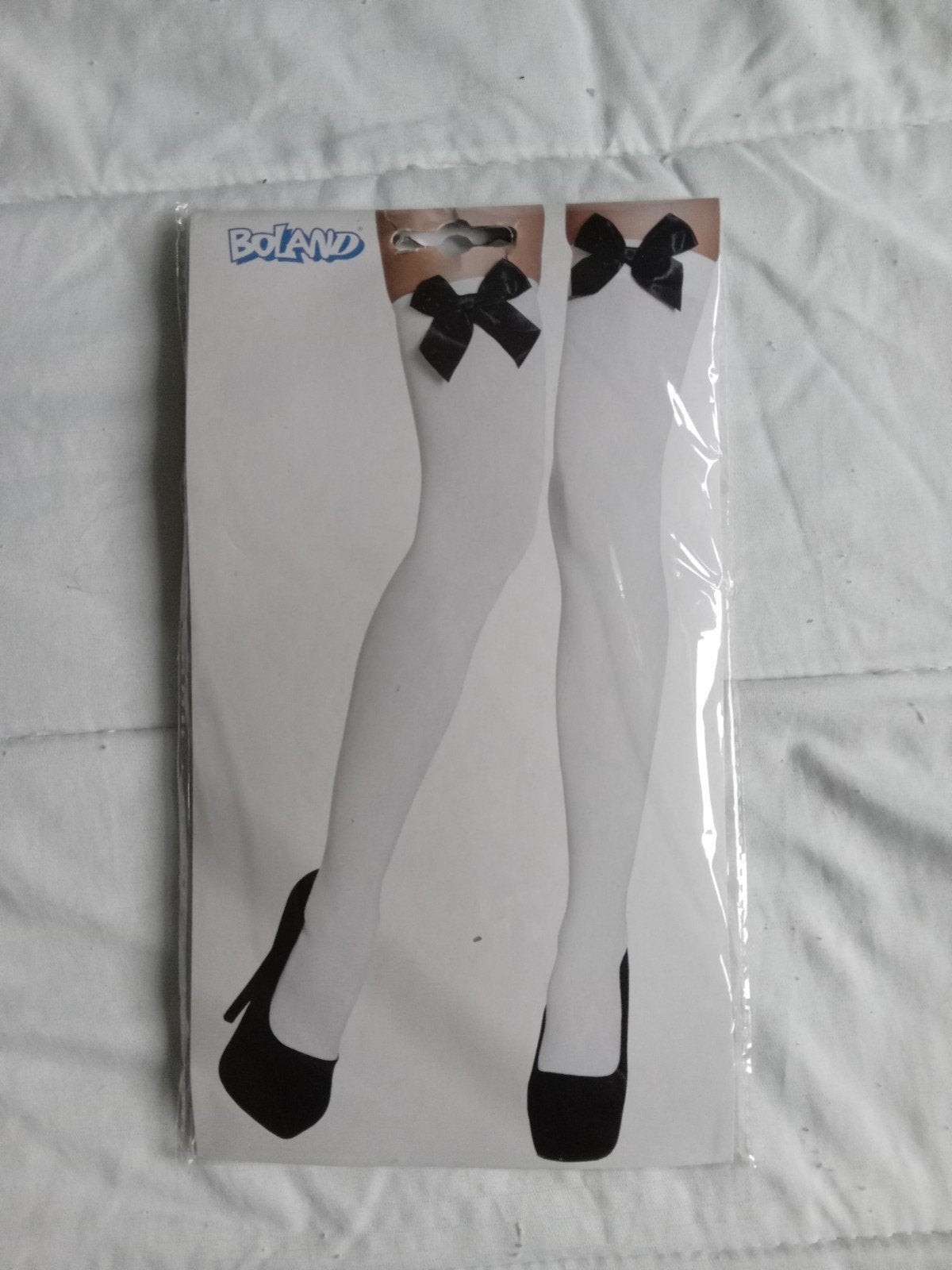 Boland stay-up french maid kousen zwart wit NIEUW, Kleding | Dames, Ophalen of Verzenden, Nieuw, Carnaval, Accessoires