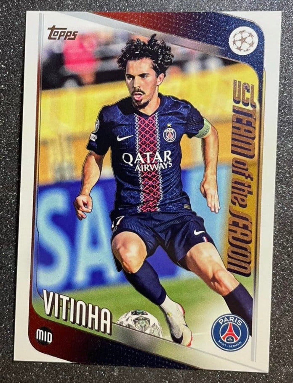 Topps UCC Flagship ‘26    UCL TEAM ot SEASON   VITINHA   PSG, Hobby en Vrije tijd, Stickers en Plaatjes, Verzenden, Zo goed als nieuw