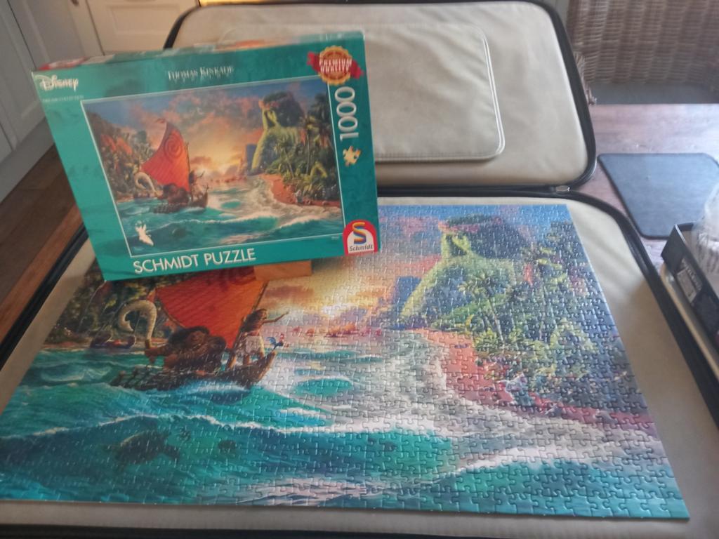 Moana-Vaiana Thomas Kinkade puzzel 1000stukjes, Ophalen of Verzenden, 500 t/m 1500 stukjes, Zo goed als nieuw