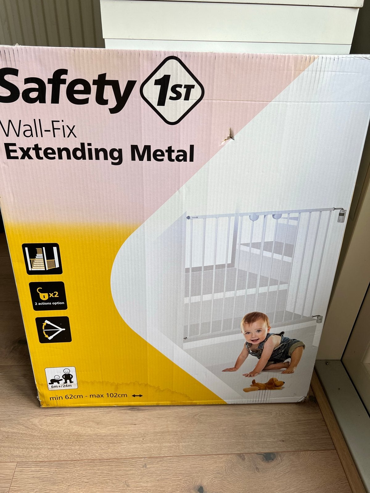 Trap hek Safety 1st Wall-Fix Extending Metal Veiligheidshek, Kinderen en Baby's, Ophalen, Nieuw, Metaal of IJzer, Schroefhekje