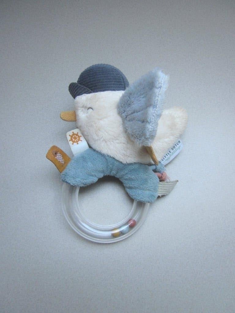 Tiamo Collection Little Dutch blauw wit te vogel rammel bijt, Kinderen en Baby's, Interactief, Overige karakters, Overige typen