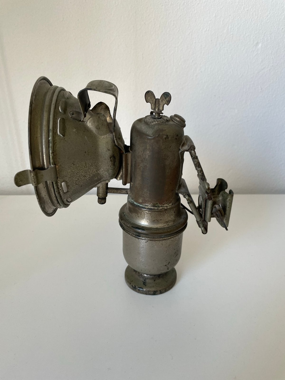 Antieke Herm Riemann Detective Carbidlamp, Antiek en Kunst, Antiek | Lampen, Ophalen