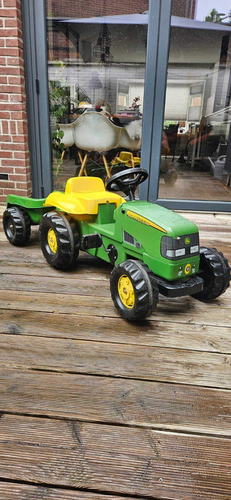 John Deere traptractor met aanhanger, Kinderen en Baby's, Speelgoed | Buiten | Voertuigen en Loopfietsen, Ophalen of Verzenden