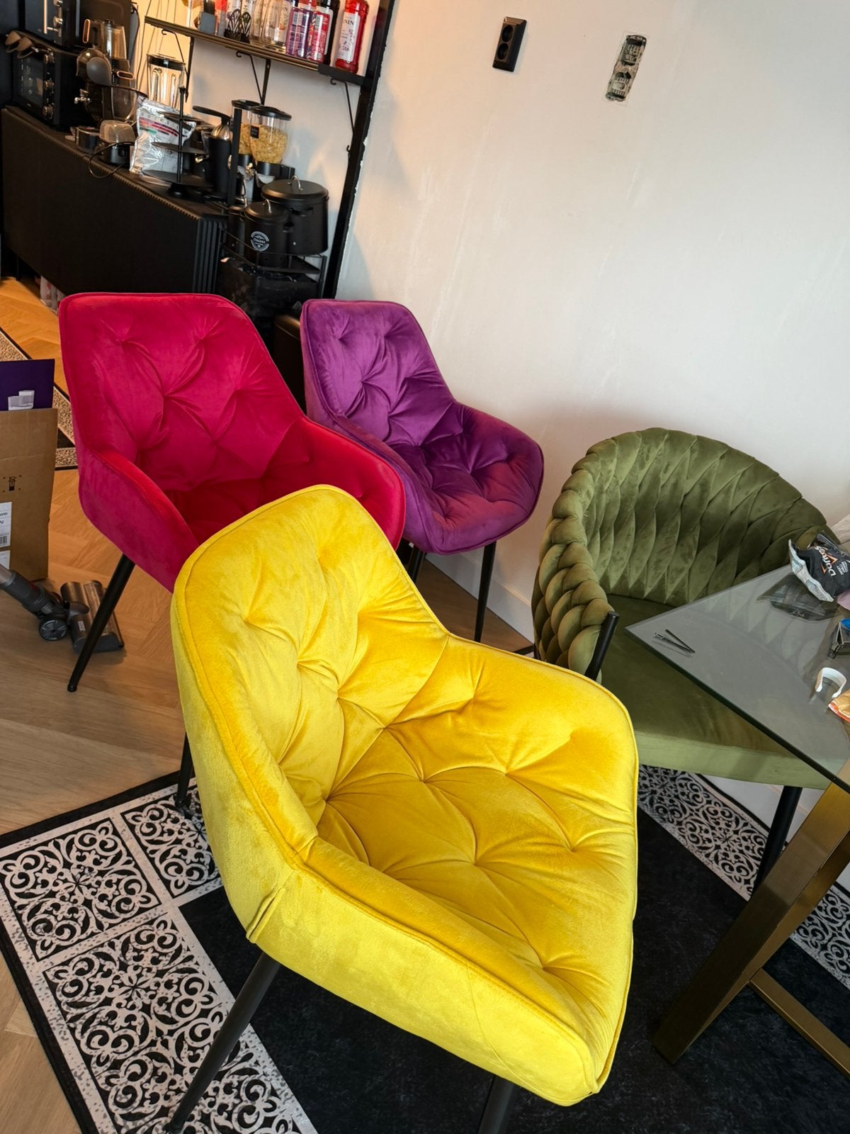 Eettafel met stoelen zsm weg, Huis en Inrichting, Ophalen of Verzenden, Zo goed als nieuw, 75 tot 100 cm