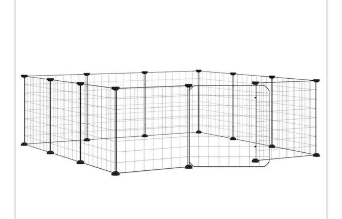 Bench  12 panelen en deur, zwart 105x105x35, Dieren en Toebehoren, Hondenhokken, Ophalen of Verzenden, Nieuw, 110 cm of meer, 100 cm of meer