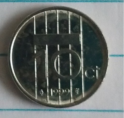 10 cent 1999 munt, volgnr 19.2, Postzegels en Munten, Ophalen of Verzenden, Koningin Beatrix, Overige waardes, Losse munt