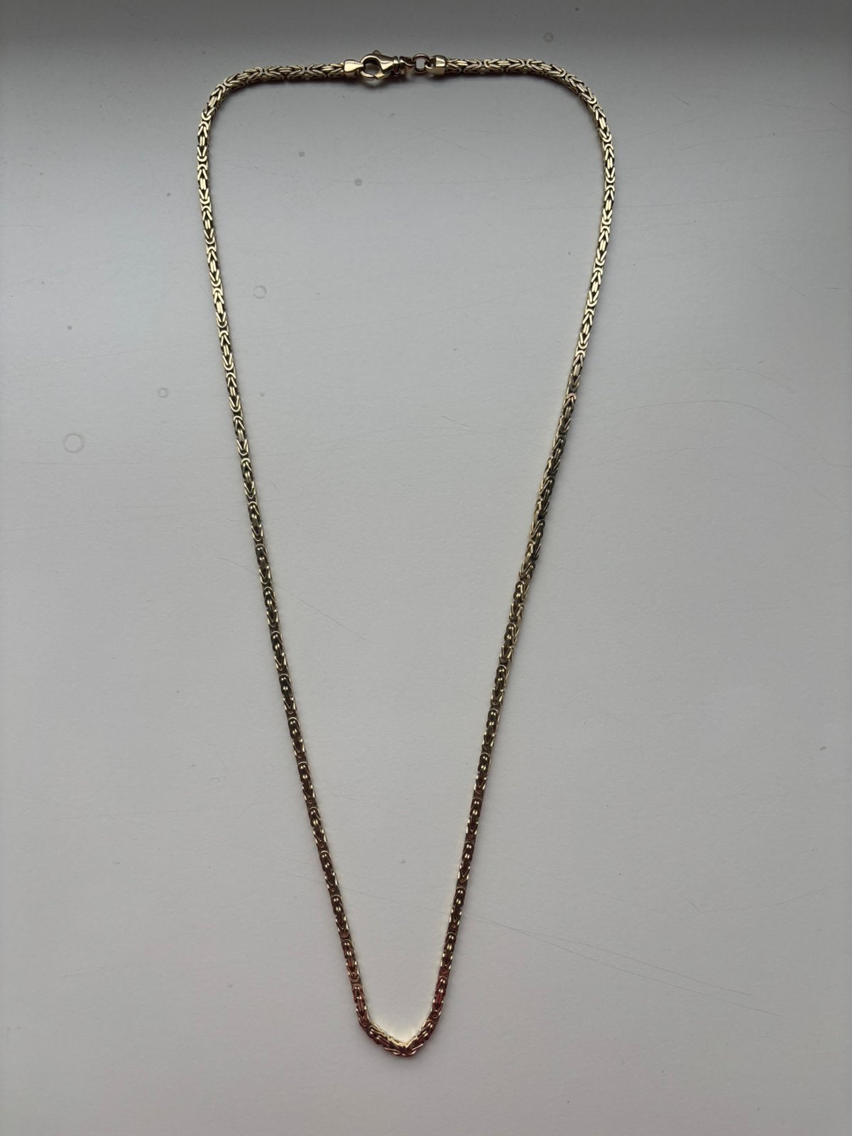 Koningsketting 14 karaat Massief, Sieraden, Tassen en Uiterlijk, Ophalen, Zo goed als nieuw, Goud