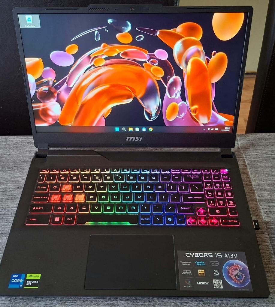 MSI Cyborg 15 A13VFK-1651NL Core i7, 15 inch, Ophalen of Verzenden, Zo goed als nieuw, SSD