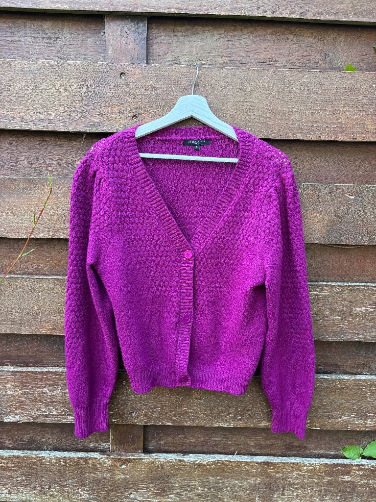 My Jewellery paars/fuchsia vest maat S – gebreid cardigan, My Jewellery, Paars, Ophalen of Verzenden, Zo goed als nieuw