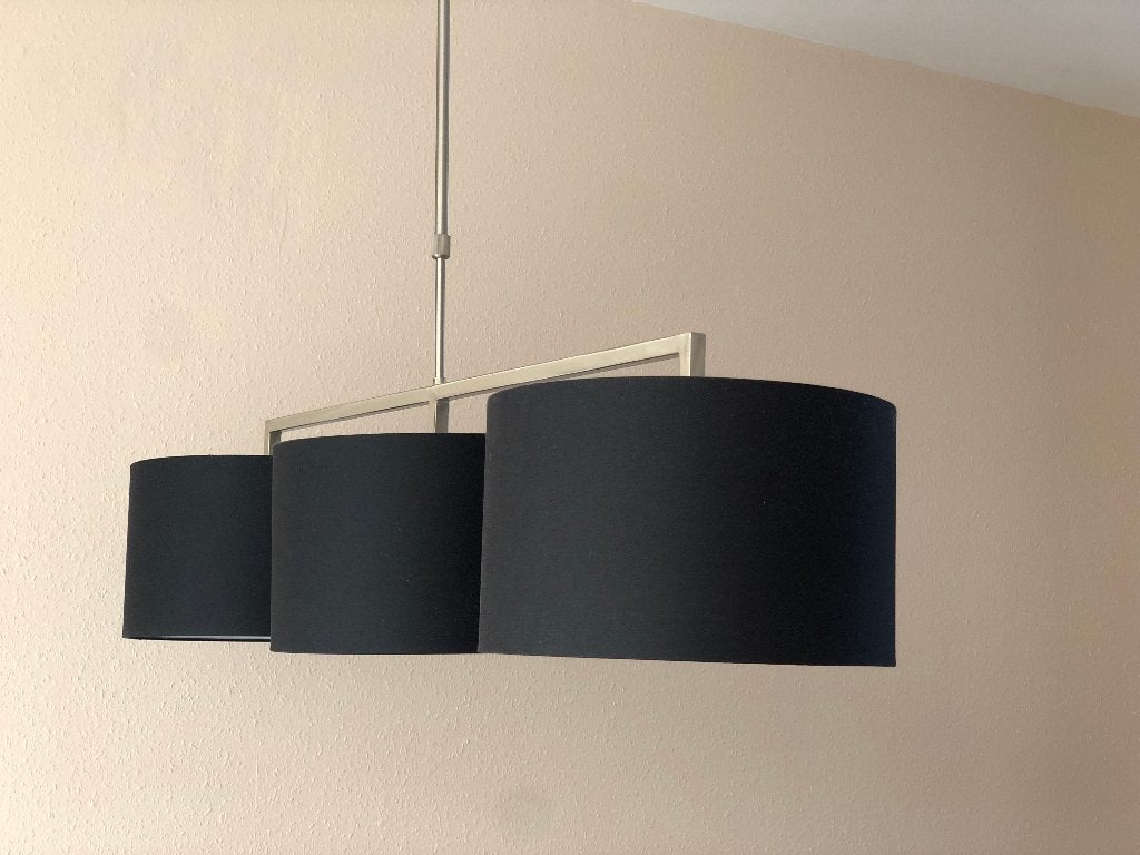 Plafondlamp met 3 kappen, zwart, van It´s about RoMi, Ophalen, E27 (groot), Industrieel, 32 cm
