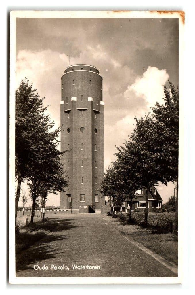 Oude Pekela, Watertoren, Verzamelen, Ophalen of Verzenden, 1940 tot 1960, Gelopen, Groningen