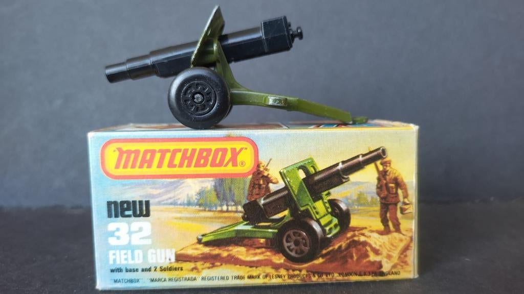 Matchbox Superfast Sp Gun with original box Pol, Auto, ., Ophalen of Verzenden, Matchbox