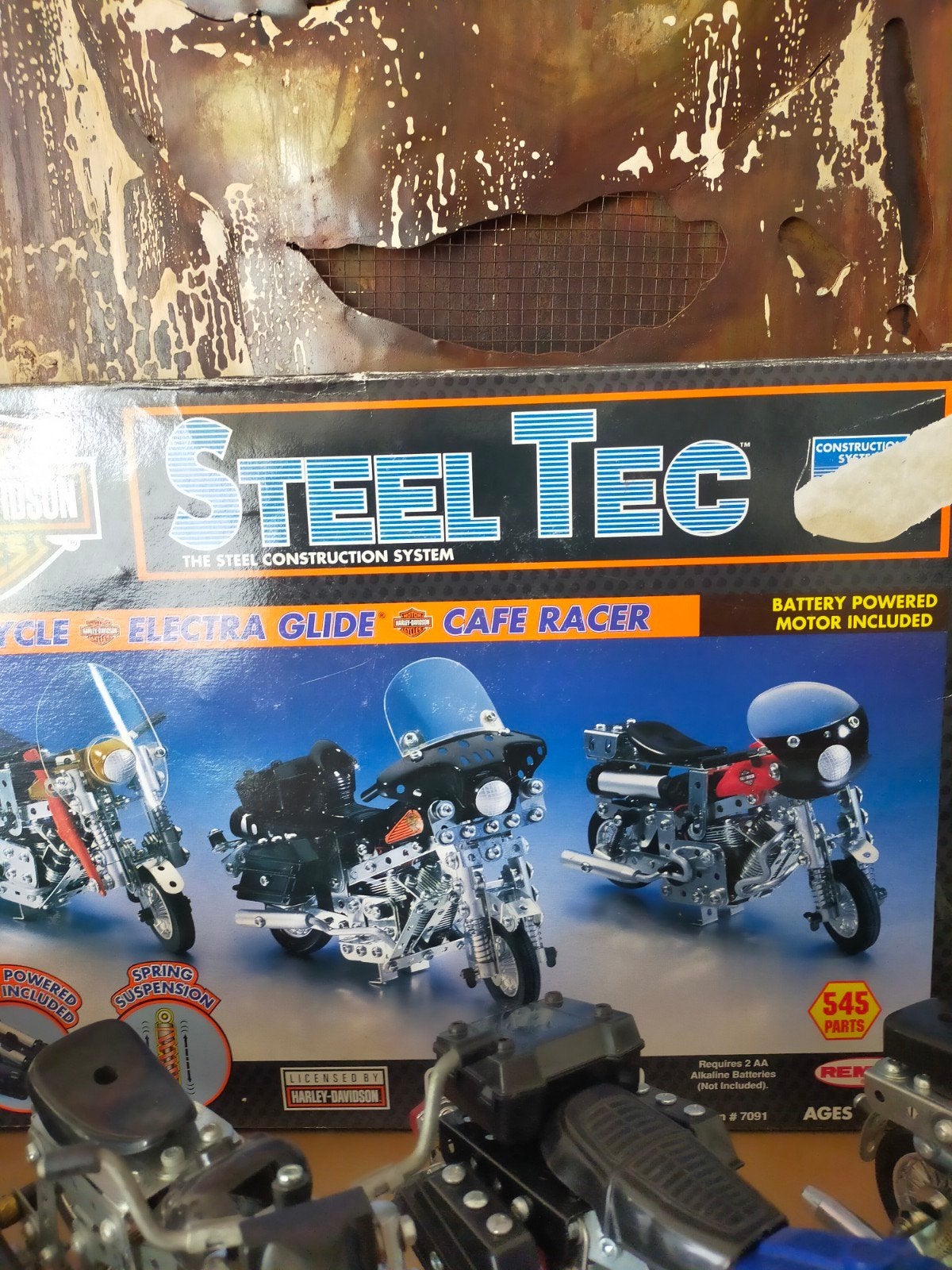 Steel Tec bouwdoos compatibel met Meccano - 7 motoren, Ophalen of Verzenden, Gebruikt