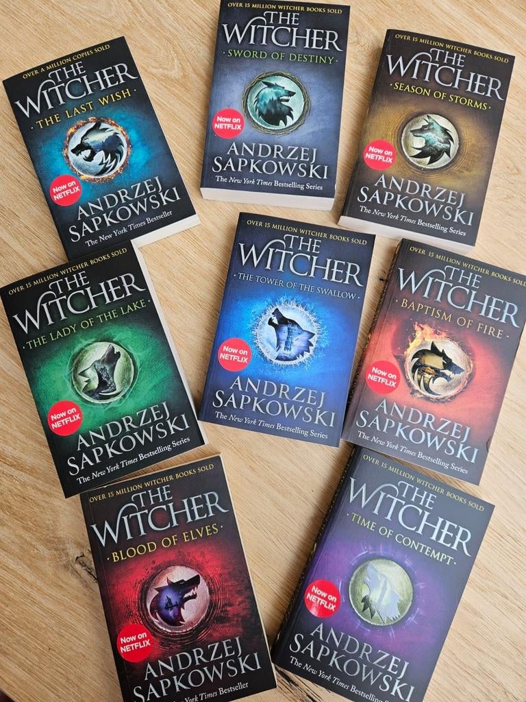 Complete Engelstalige The Witcher set (8 boeken) – Andrzej S, Ophalen of Verzenden, Zo goed als nieuw, Andrzej Sapkowski
