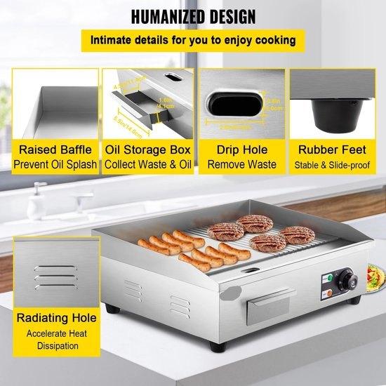 Elektrische Grillplaat - 2000W, Corvance B.V., Verzenden, Nieuw, Corvancebol@gmail.com