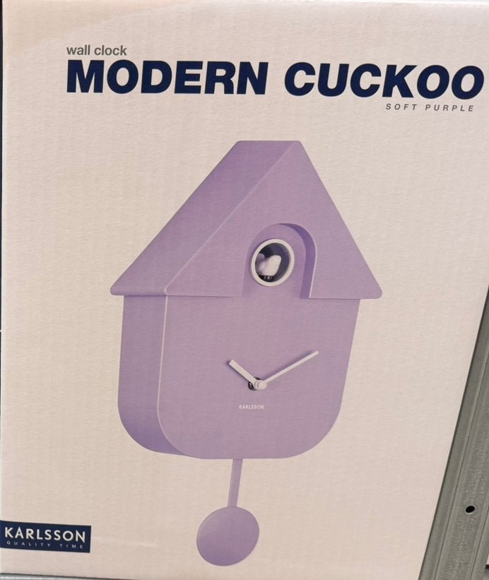 Soft purple karsslon klok, Verzenden, Nieuw, Wandklok