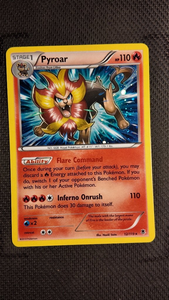 Pyroar 12 Phantom Forces | Pokemon kaart, Ophalen, Zo goed als nieuw, Losse kaart, Foil