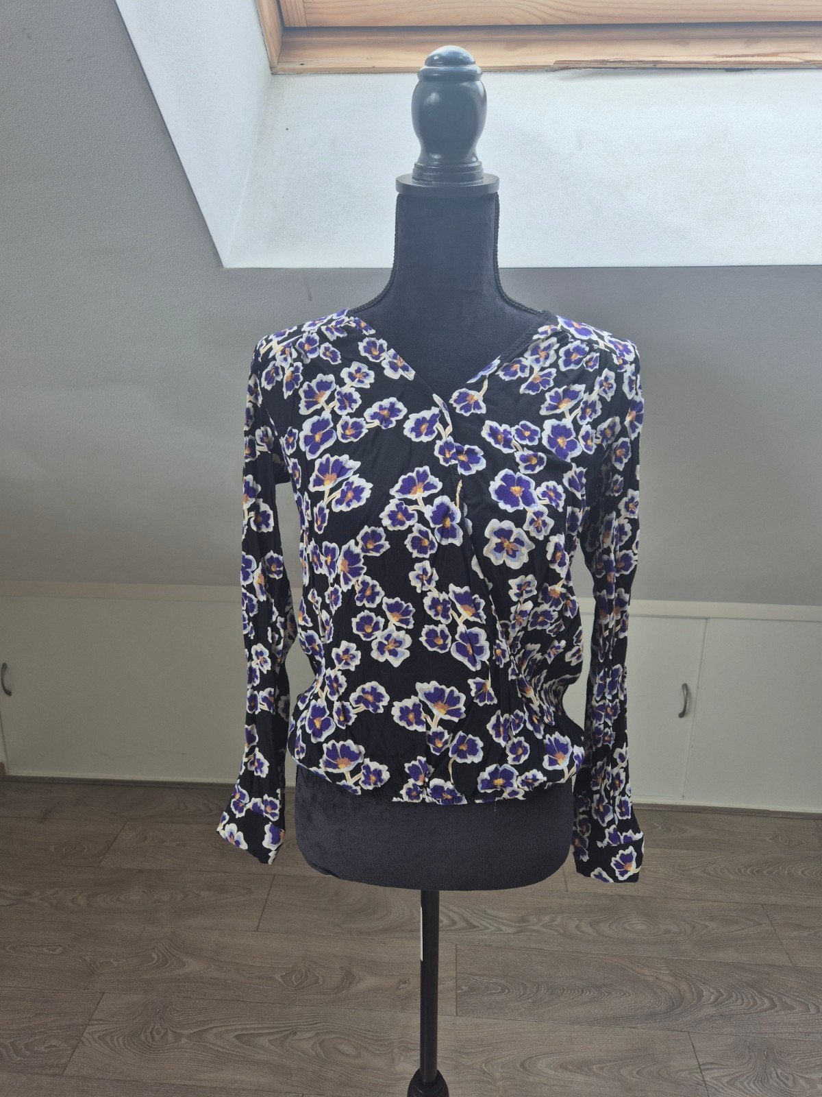 Leuke blouse top. Maat 34, Kleding | Dames, Tops, Verzenden, Zwart, Zo goed als nieuw, Lange mouw