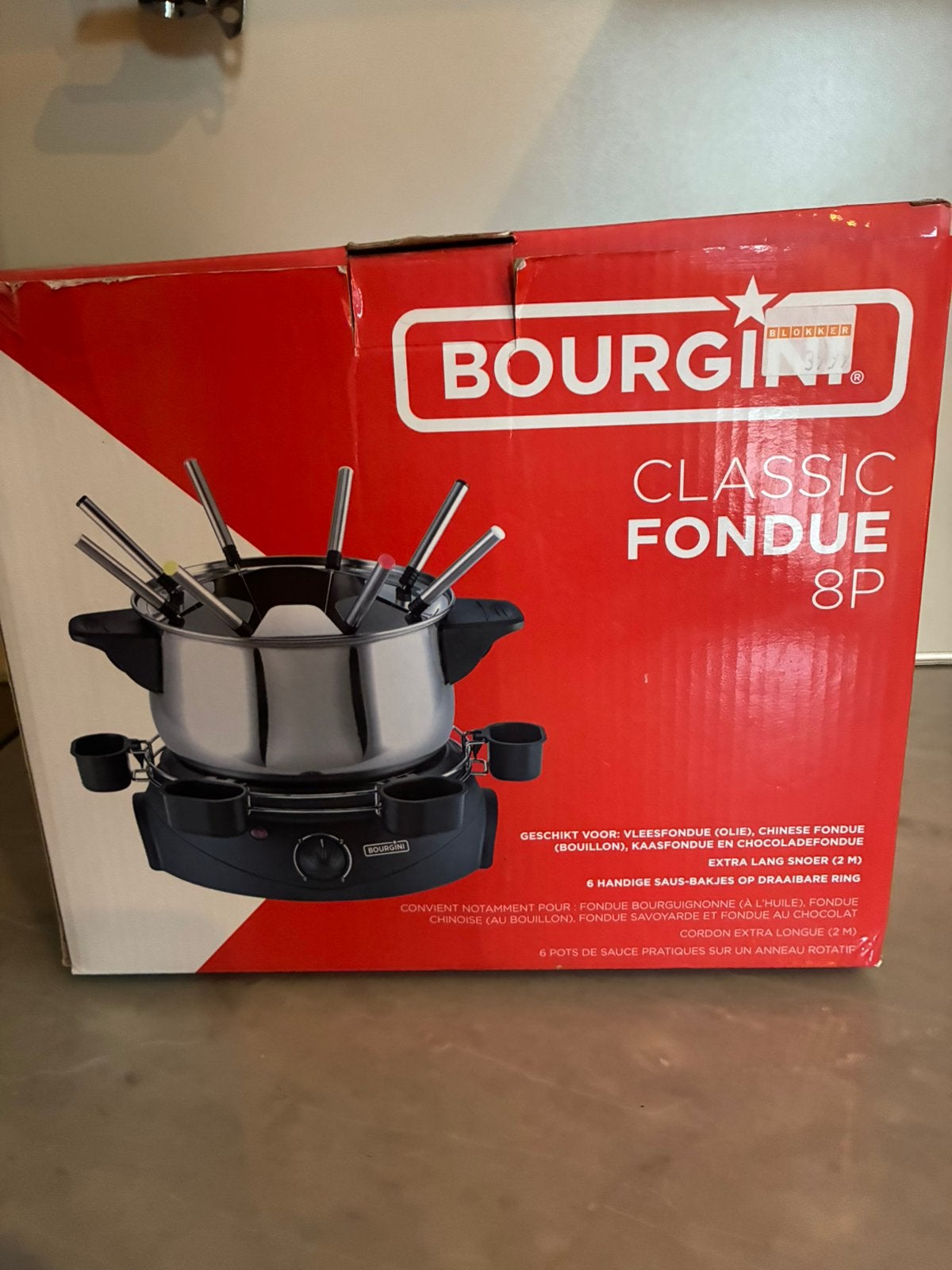 Bourgini Classic Fondue 8P, Ophalen of Verzenden, Zo goed als nieuw, Brander, Fondueset