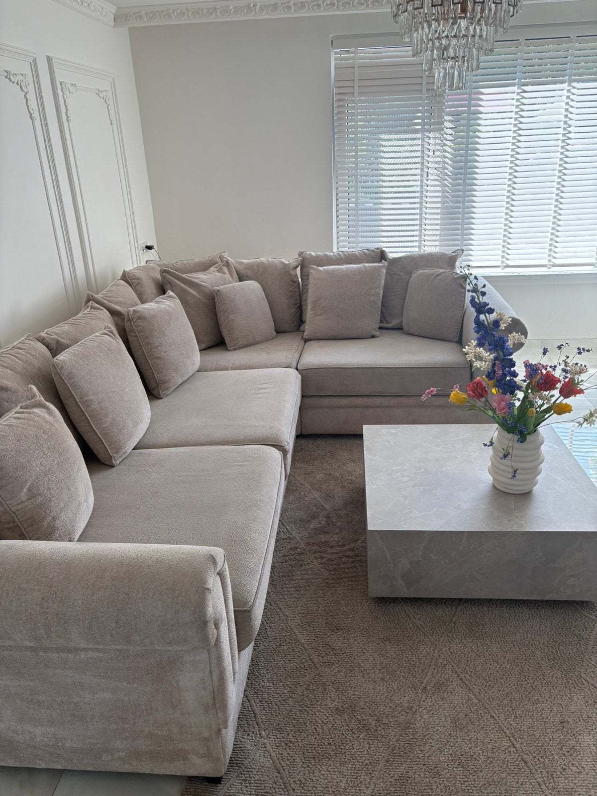 Loungebank, Westwing salontafel+ tapijt, Huis en Inrichting, Ophalen of Verzenden, Zo goed als nieuw