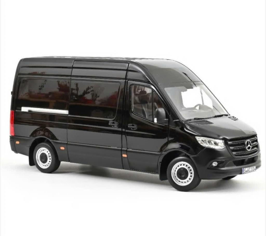Mercedes Benz Sprinter 2018 Zwart schaal 1/18 NOREV 183041, Hobby en Vrije tijd, Modelauto's | 1:18, Verzenden, Nieuw, Auto, Norev