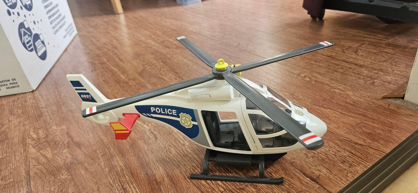 playmobil politie helikopter, Ophalen