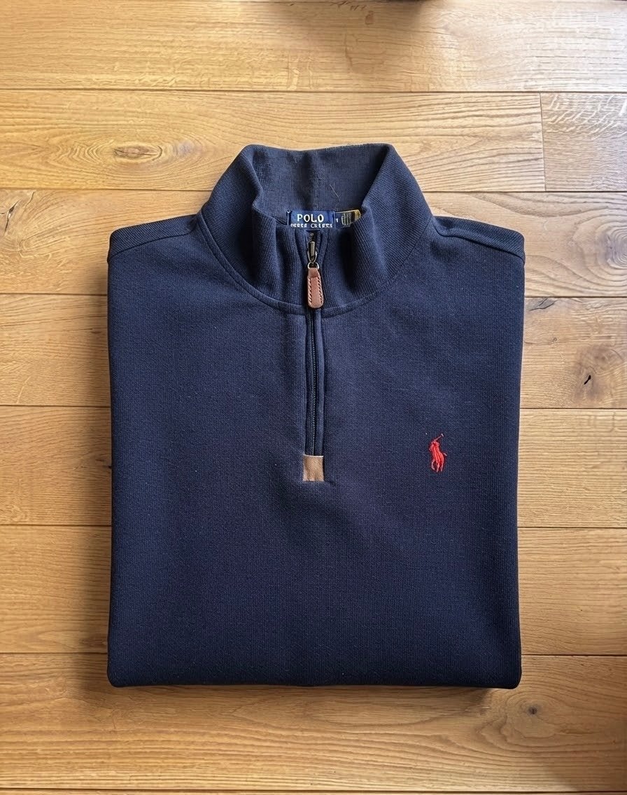 Ralph Lauren Quarter Zip - Maat M, Kleding | Heren, Ophalen of Verzenden, Zo goed als nieuw, Maat 48/50 (M), Blauw