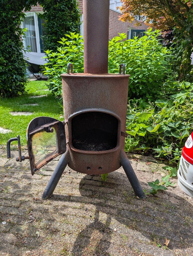 Robuuste tuinkachel / terraskachel, Ophalen, Gebruikt