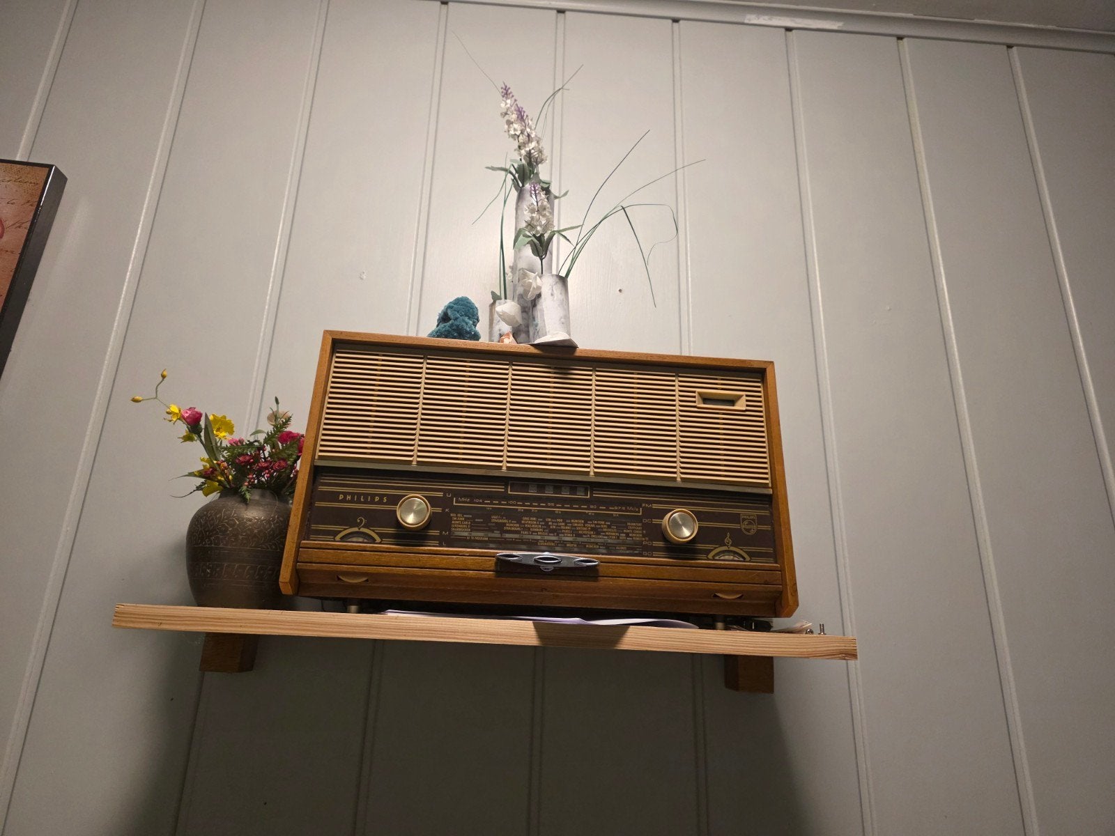 Vintage Philips B3W22A/99 buizenradio - Werkend, Ophalen of Verzenden, Gebruikt, Radio