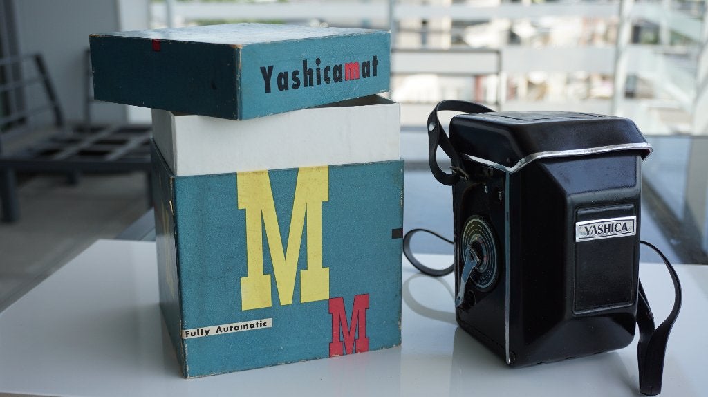 Yashica-Mat twin-lens anologe middenformaat camera, Audio, Tv en Foto, Fotocamera's Analoog, Ophalen, Gebruikt, Compact, Overige Merken