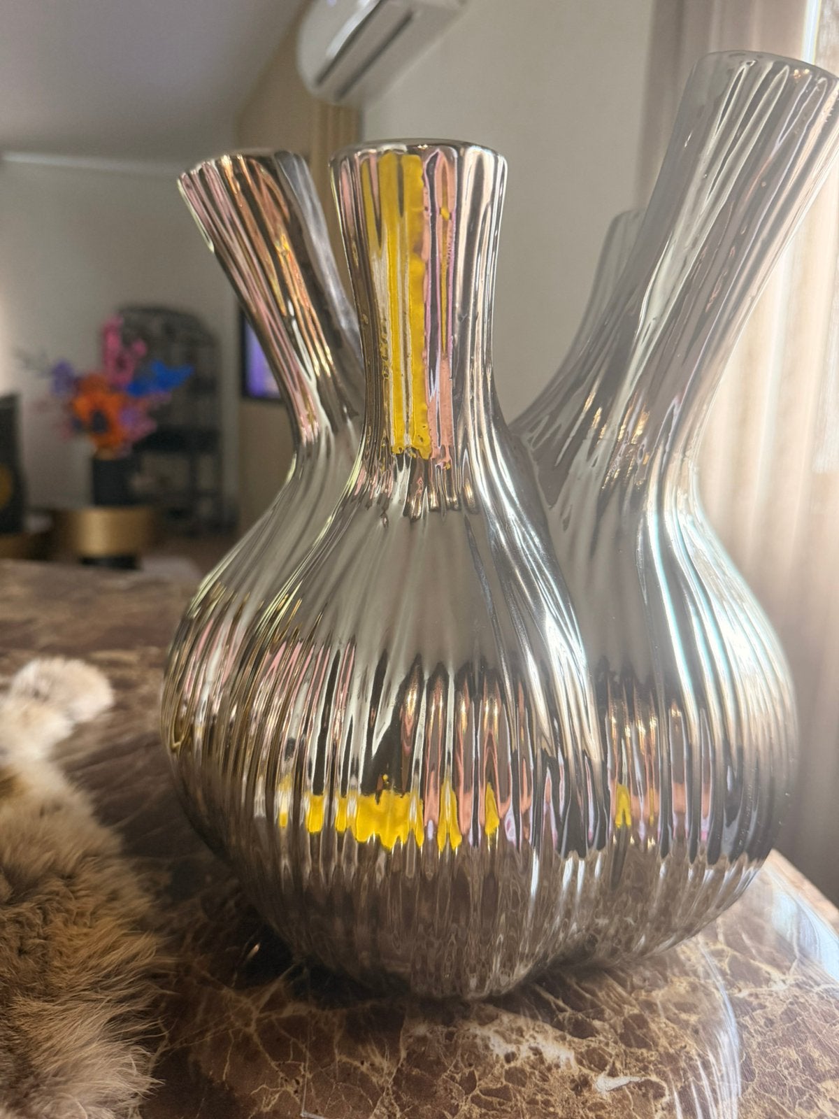 Tulpen vaas, 26 cm, Ophalen of Verzenden, Zo goed als nieuw, Geschikt voor droogbloemen