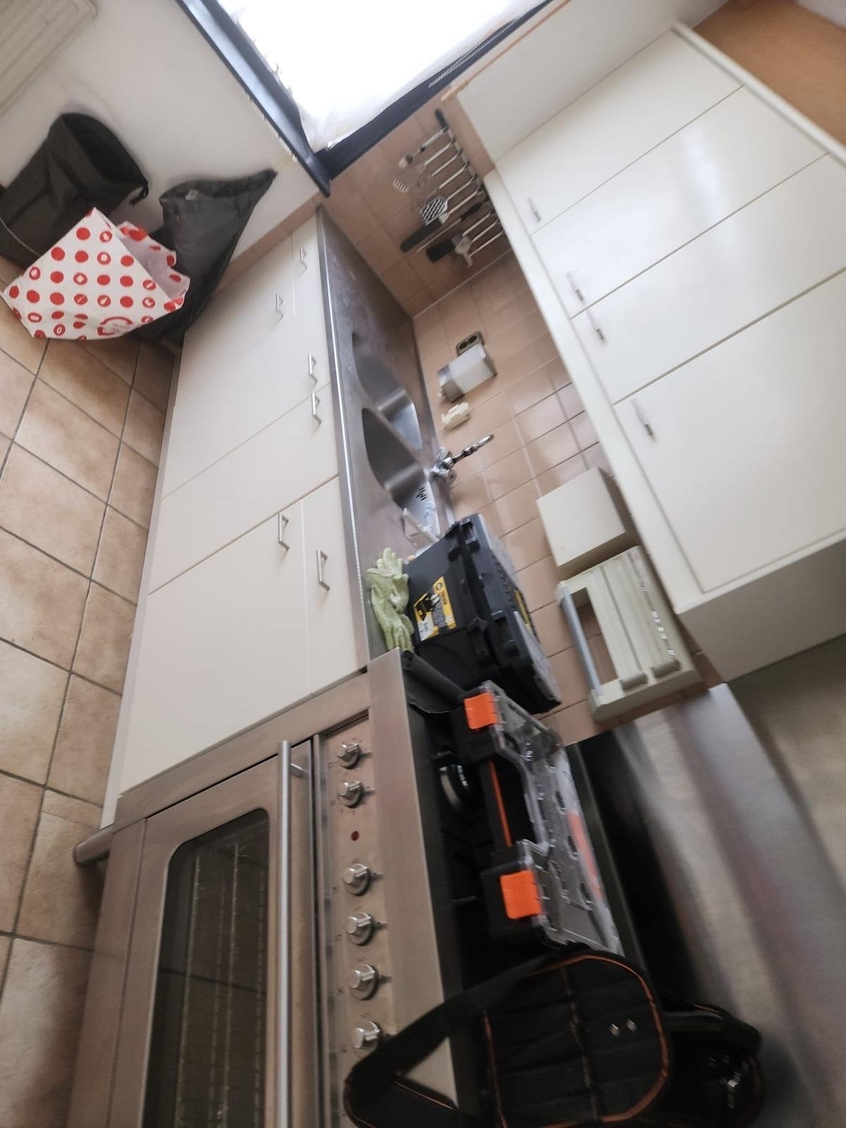 RVS Fornuis met Oven en Afzuigkap, Witgoed en Apparatuur, Fornuizen, 60 cm of meer, Ophalen of Verzenden, Zo goed als nieuw, Energieklasse A of zuiniger
