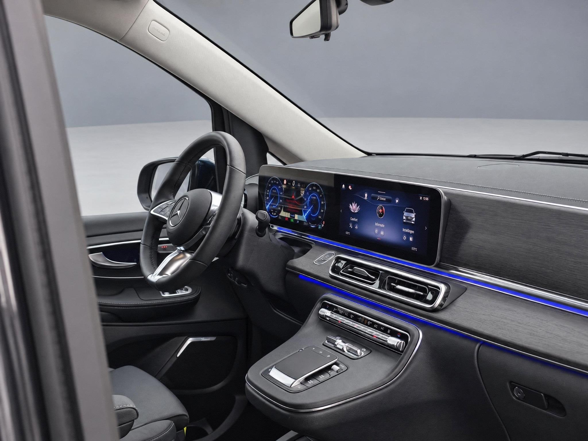 Mercedes-Benz EQV 300 L3 90 kWh, Stof, Gebruikt, Zwart, 90 kWh