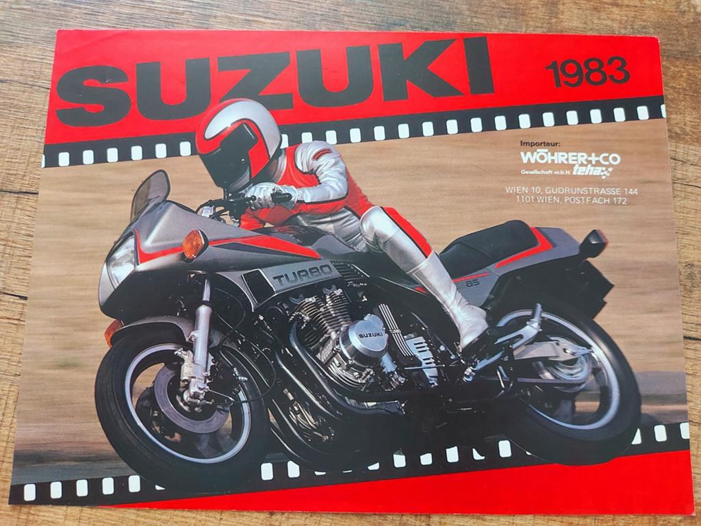 1983 Suzuki motor programma folder Oostenrijk, Ophalen of Verzenden, Suzuki