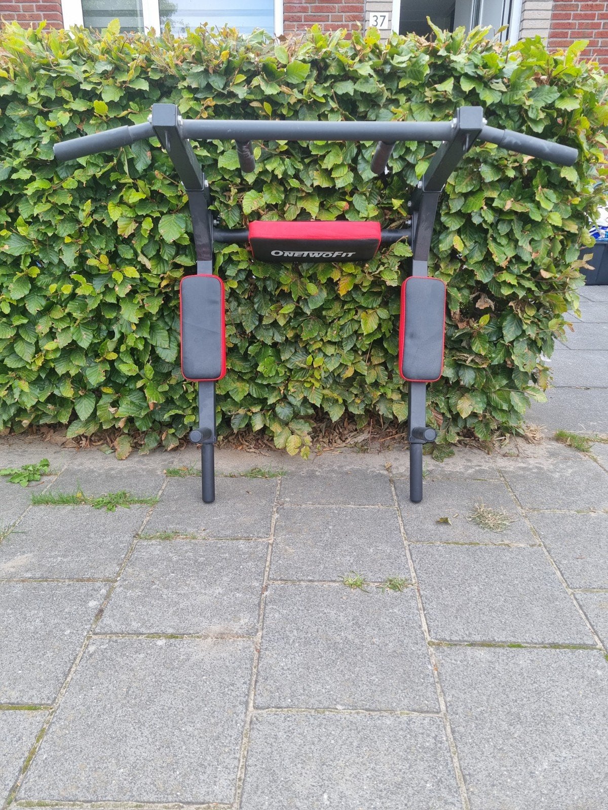 OnetwoFit Optrekstang en Dip Station - Nieuwstaat, Sport en Fitness, Ophalen, Nieuw, Buik