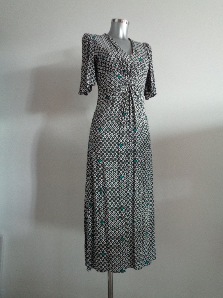 MAJE maxi jurk, maat 1 - viscose - origineel, Overige kleuren, Ophalen of Verzenden, Maat 36 (S), Onder de knie