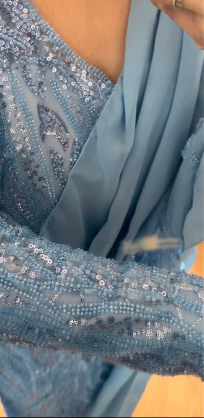 Haute Couture Jurk Maat 36/38 - Nieuw en Ongedragen, Ophalen of Verzenden, Nieuw, Maat 36 (S), Blauw
