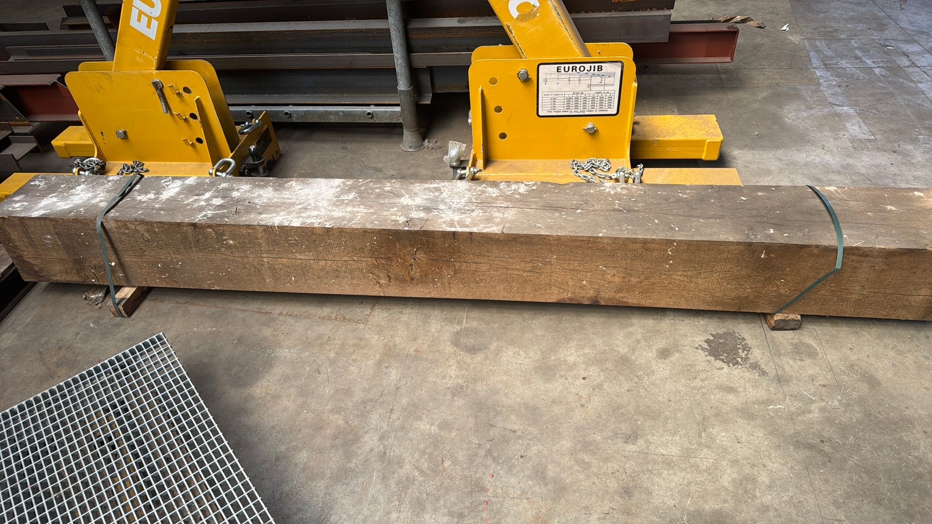 Eiken balk 300x300cm, Doe-het-zelf en Verbouw, Hout en Planken, Ophalen, Eiken, Balk, 50 mm of meer