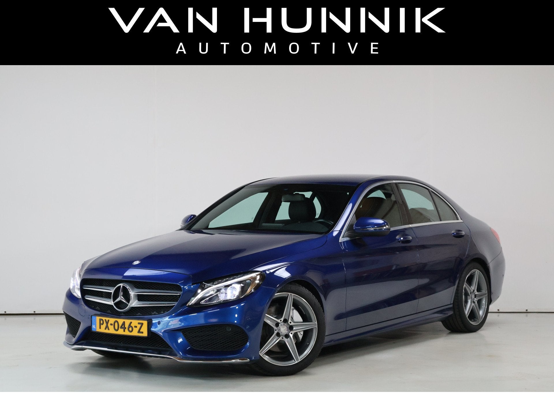 Mercedes-Benz C-Klasse 180 Edition AMG | Leder | Navi | Came, Auto's, Automaat, Automatische klimaatregeling, Blauw, Bedrijf