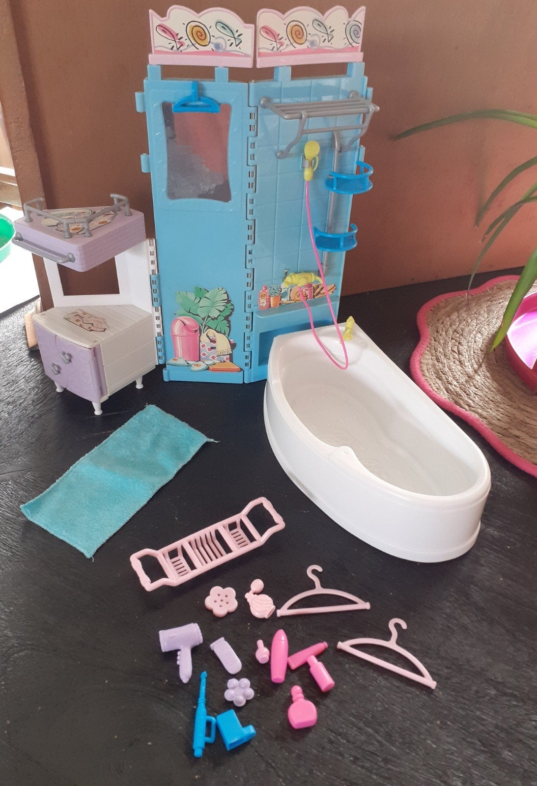 Barbie badkamer, All around home 2000, Ophalen of Verzenden, Zo goed als nieuw, Barbie